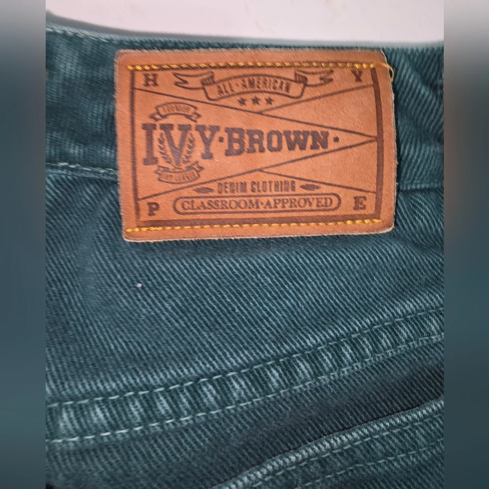 VTG Y2K 90s IVY BROWN Dark Green Women’s Jeans Made in‎ USA